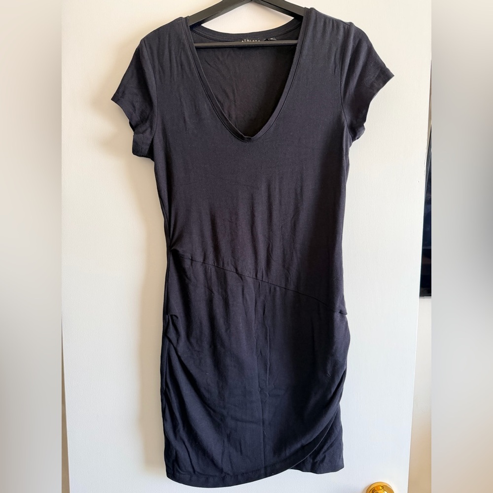 Athleta Black V-Neck Dress